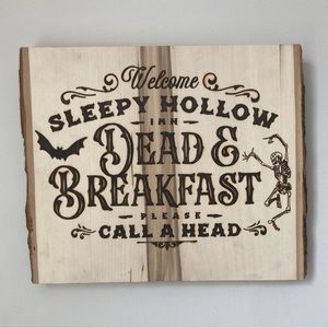 Dead & Breakfast - Halloween - Spooky - Pyrography - Home Decor